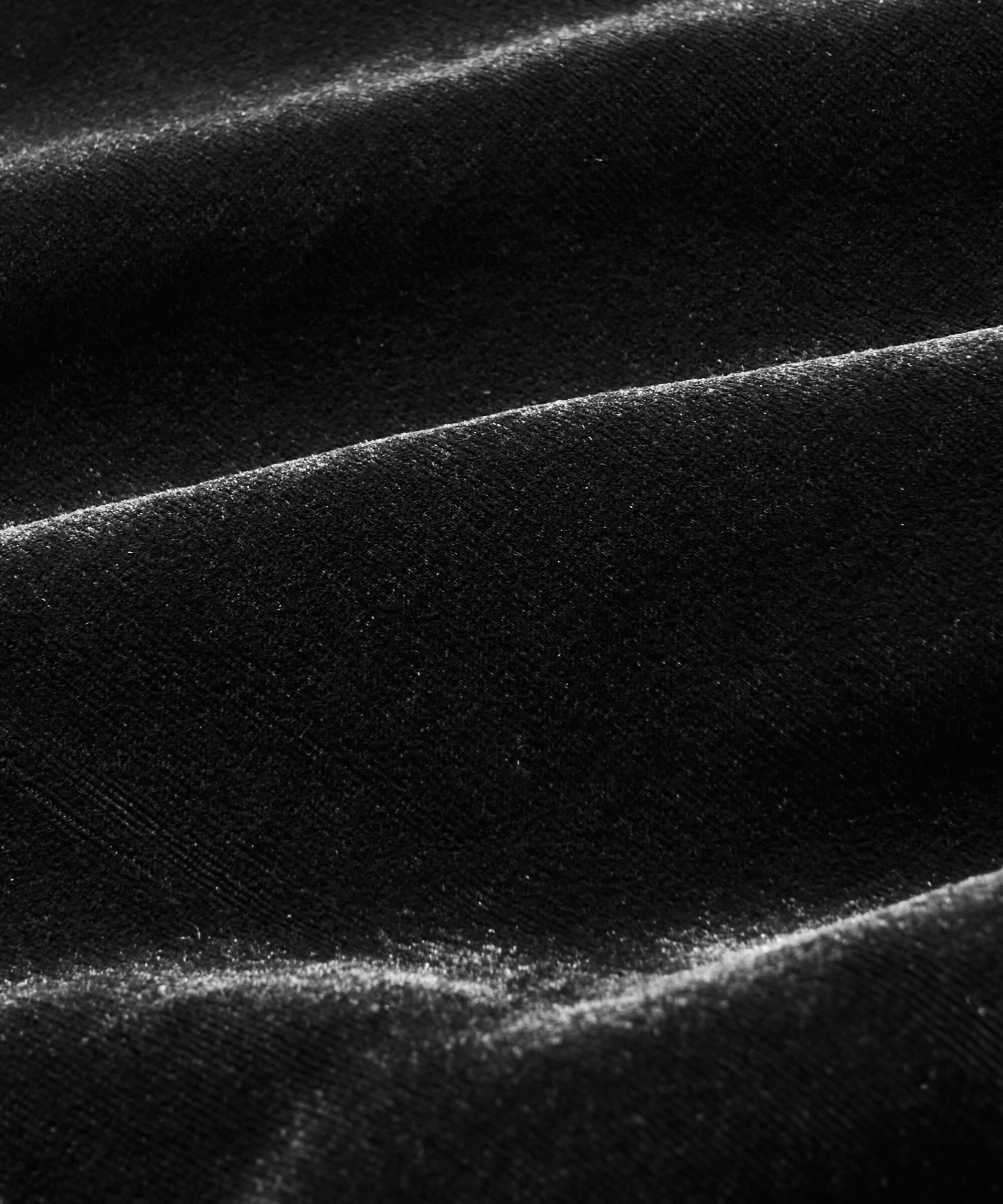 Velourshose mit genähter Druckfalte, Black