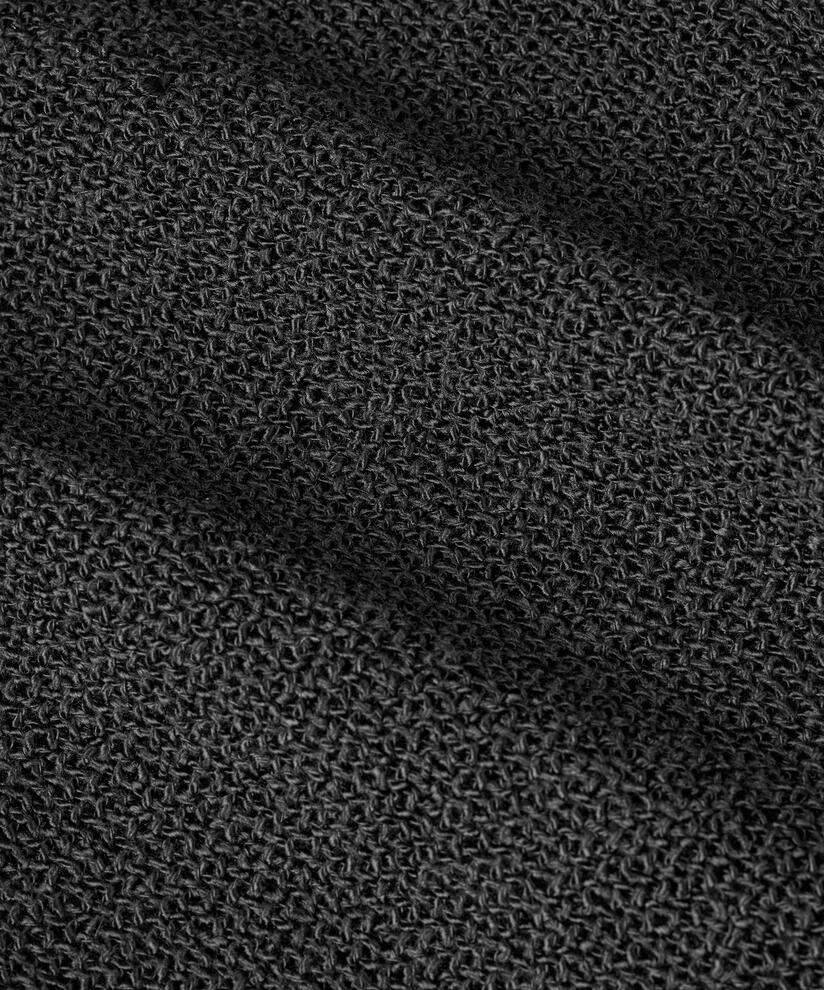 Bouclé-Kleid mit Fransen an den Ärmeln, Black