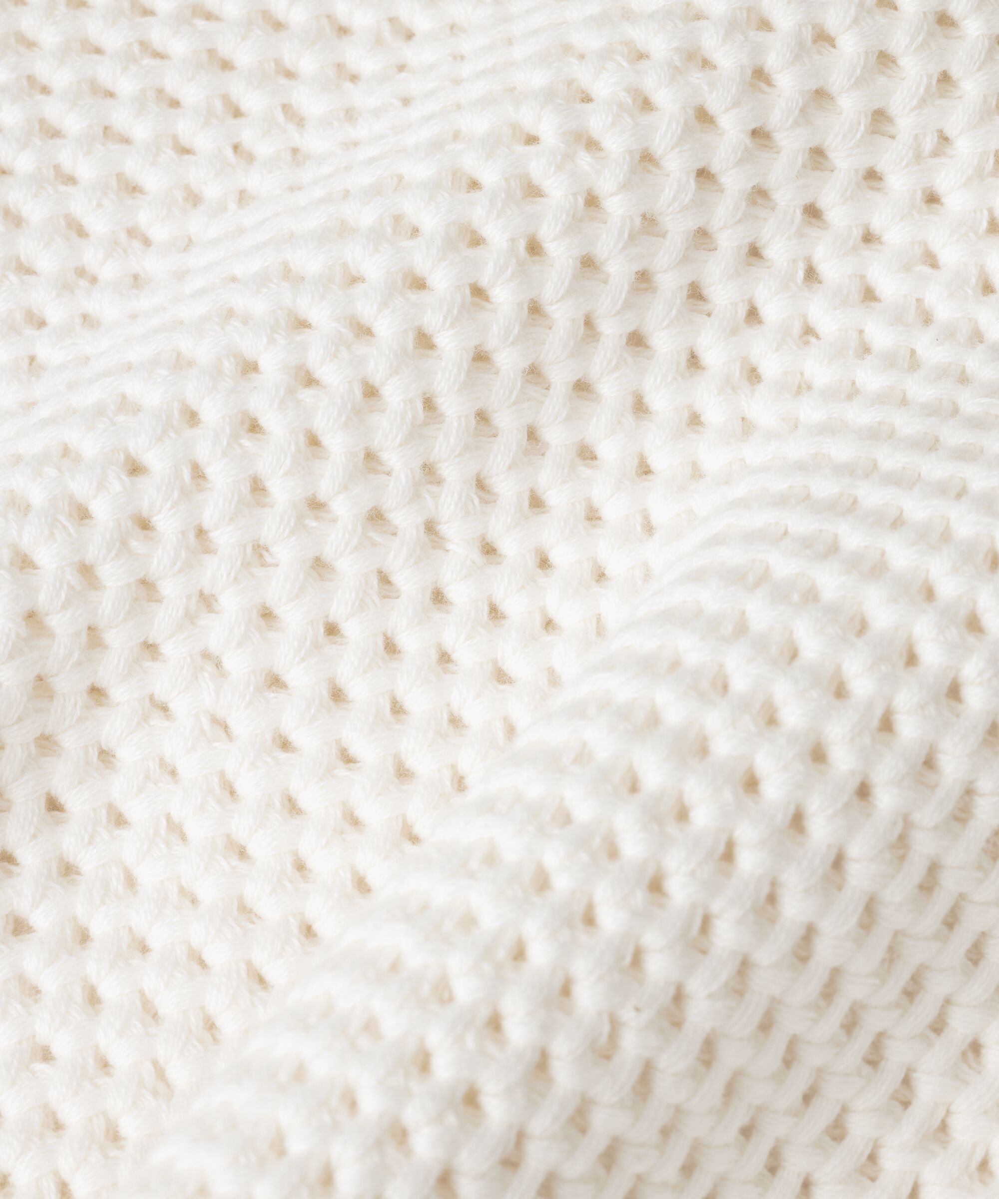 Top aus gestrickter Baumwolle mit V-Ausschnitt, Jet Stream
