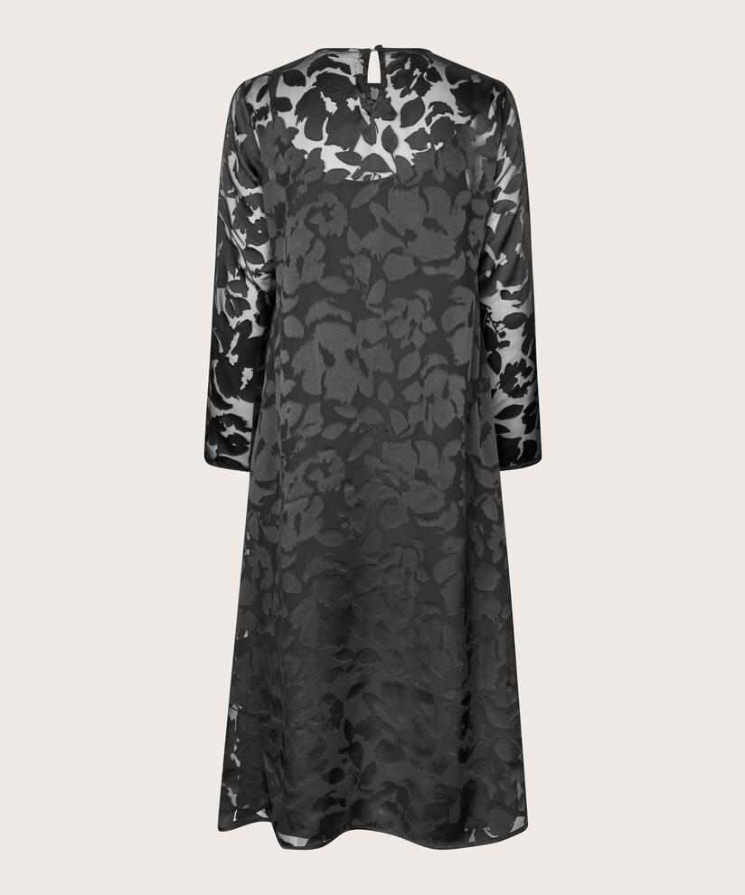 transparentes Spitzenkleid mit Petticoat, Black