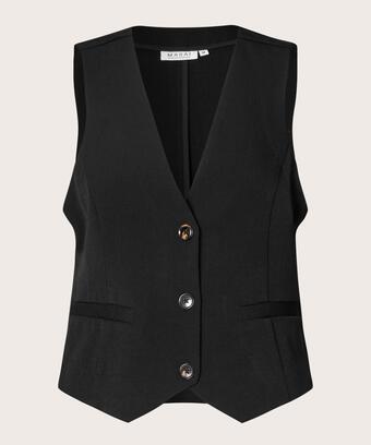 Weste mit Leistentaschen, Black