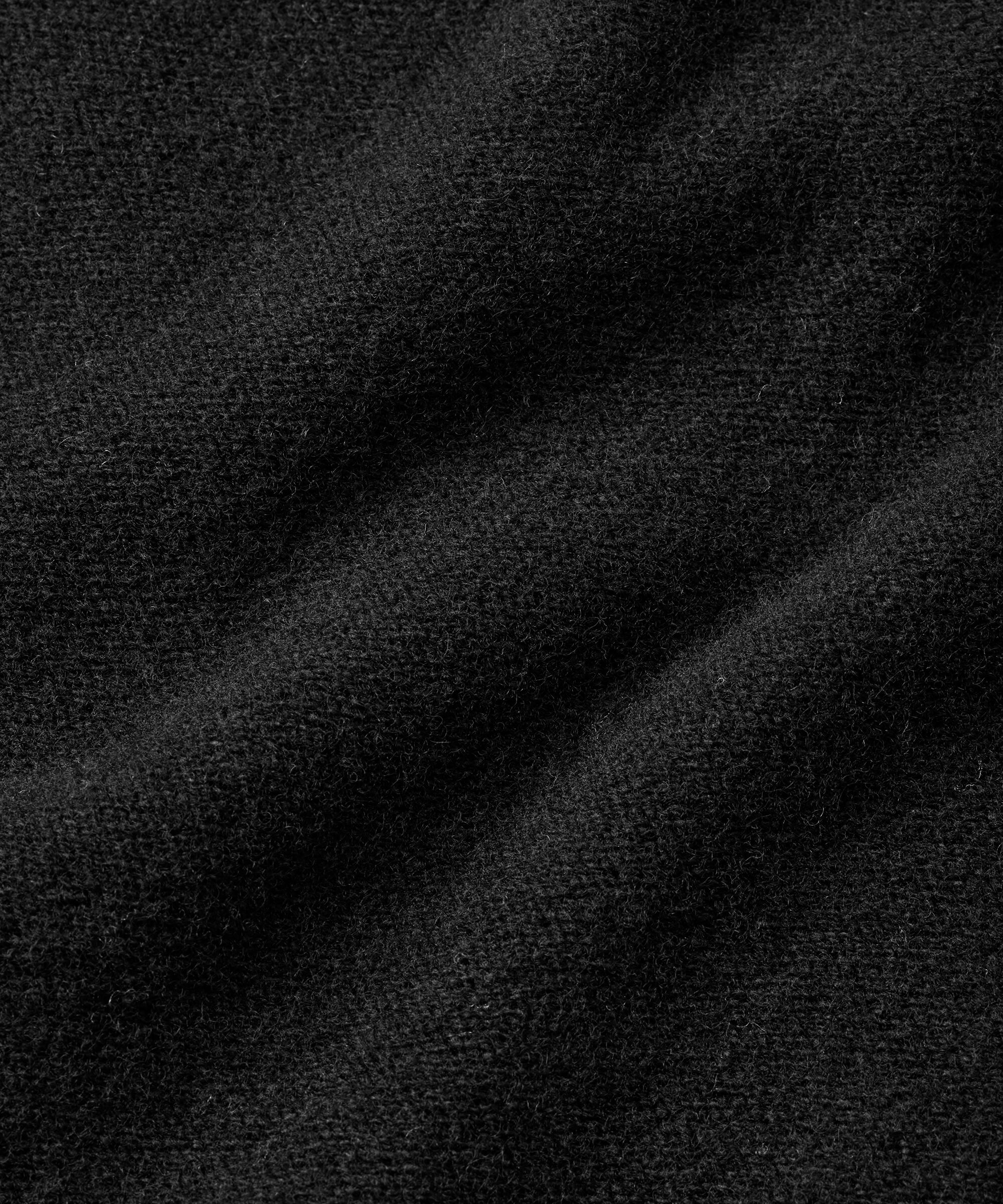 Pullover aus Wolle mit Bindebändern am Hals, Black