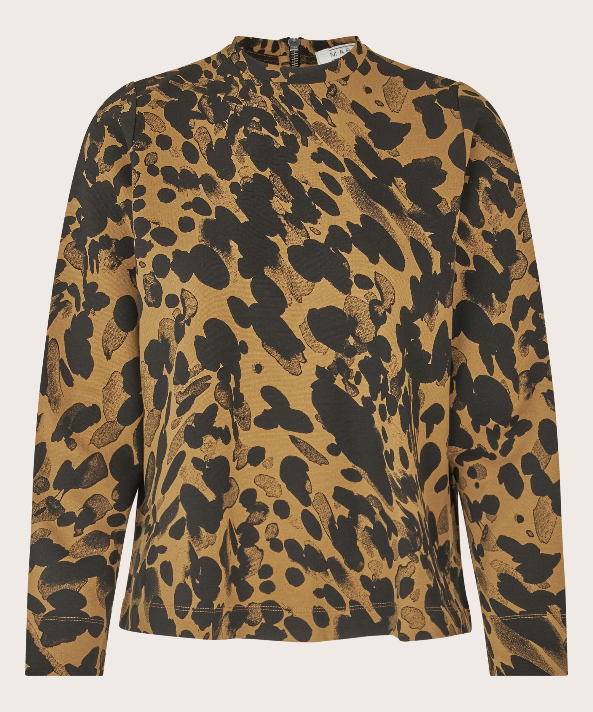 Bedrucktes Shirt mit Reißverschluss, Dijon