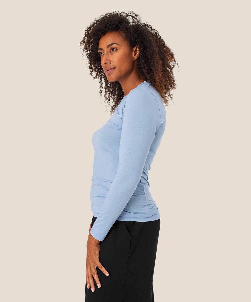Shirt Mit Rundem Hals, Blue Fog