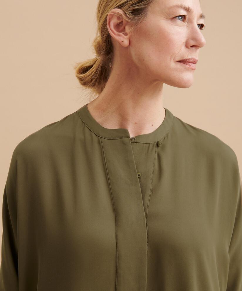 Kleid aus Viskosemischung mit Taschen, Capers