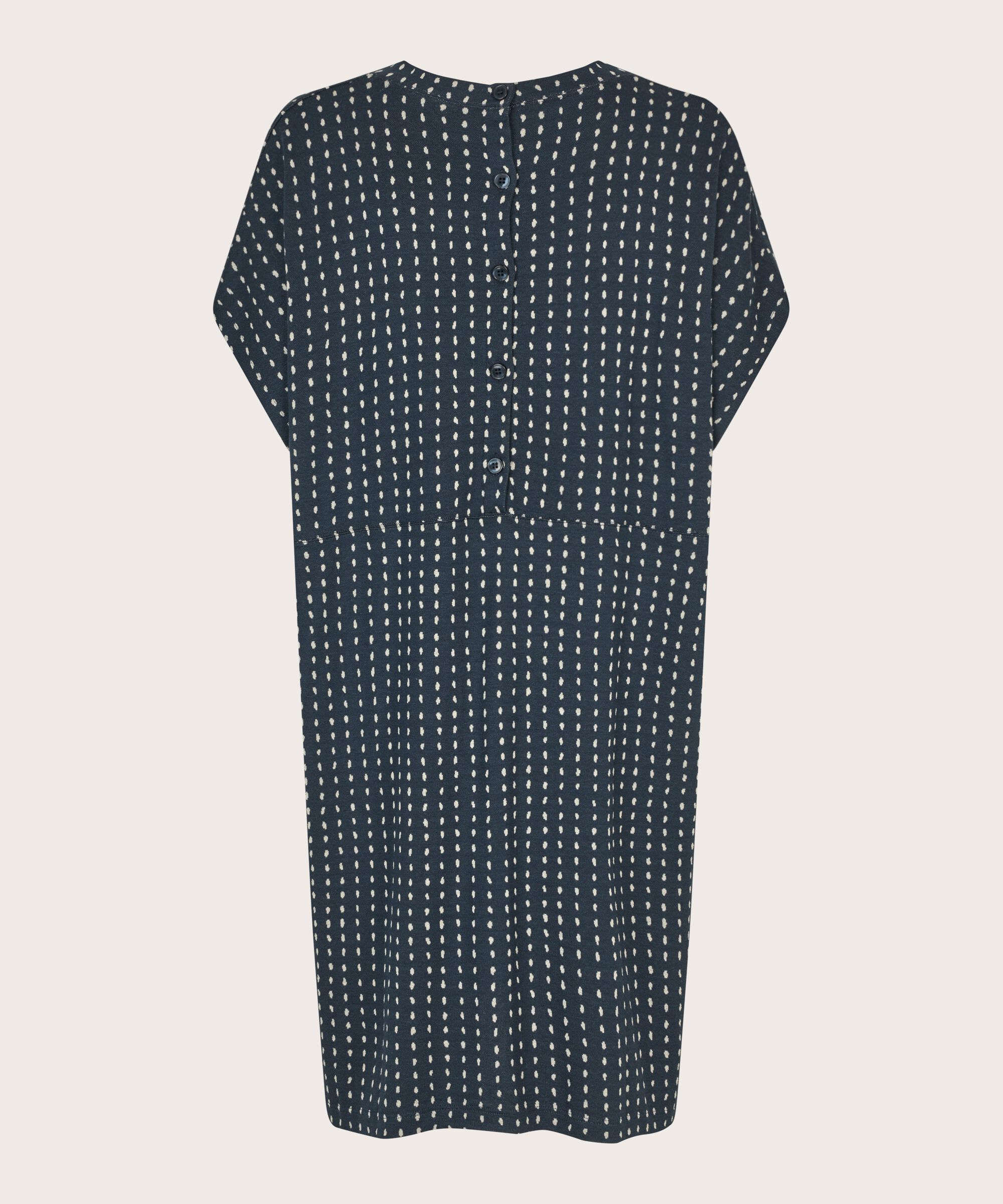 Jersey-Tunika mit Knopf-Detail auf der Rückseite, Mood Indigo