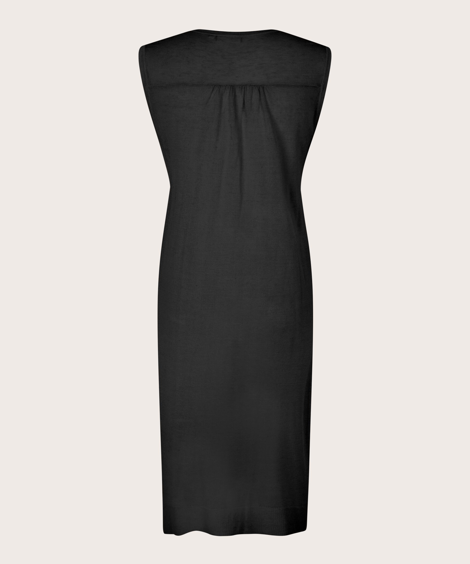 langer Cardigan aus Leinenmischung, Black