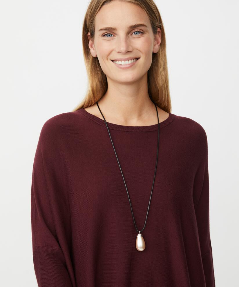 Oversize-pullover Mit Schmalen Ärmeln, Tawny Port