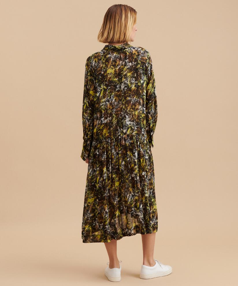 Kleid aus helltransparenter Viskose, Green Sheen