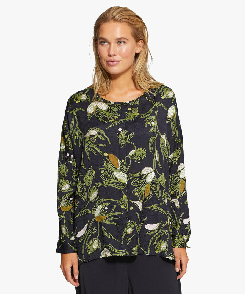 IRA HEMDBLUSE, Green Sheen