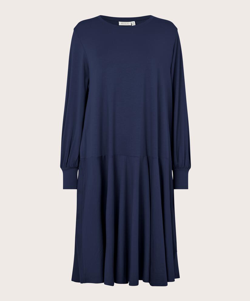 Jerseykleid mit Weite, Maritime Blue