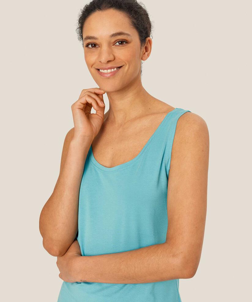weiches Jersey-Tanktop, Aqua