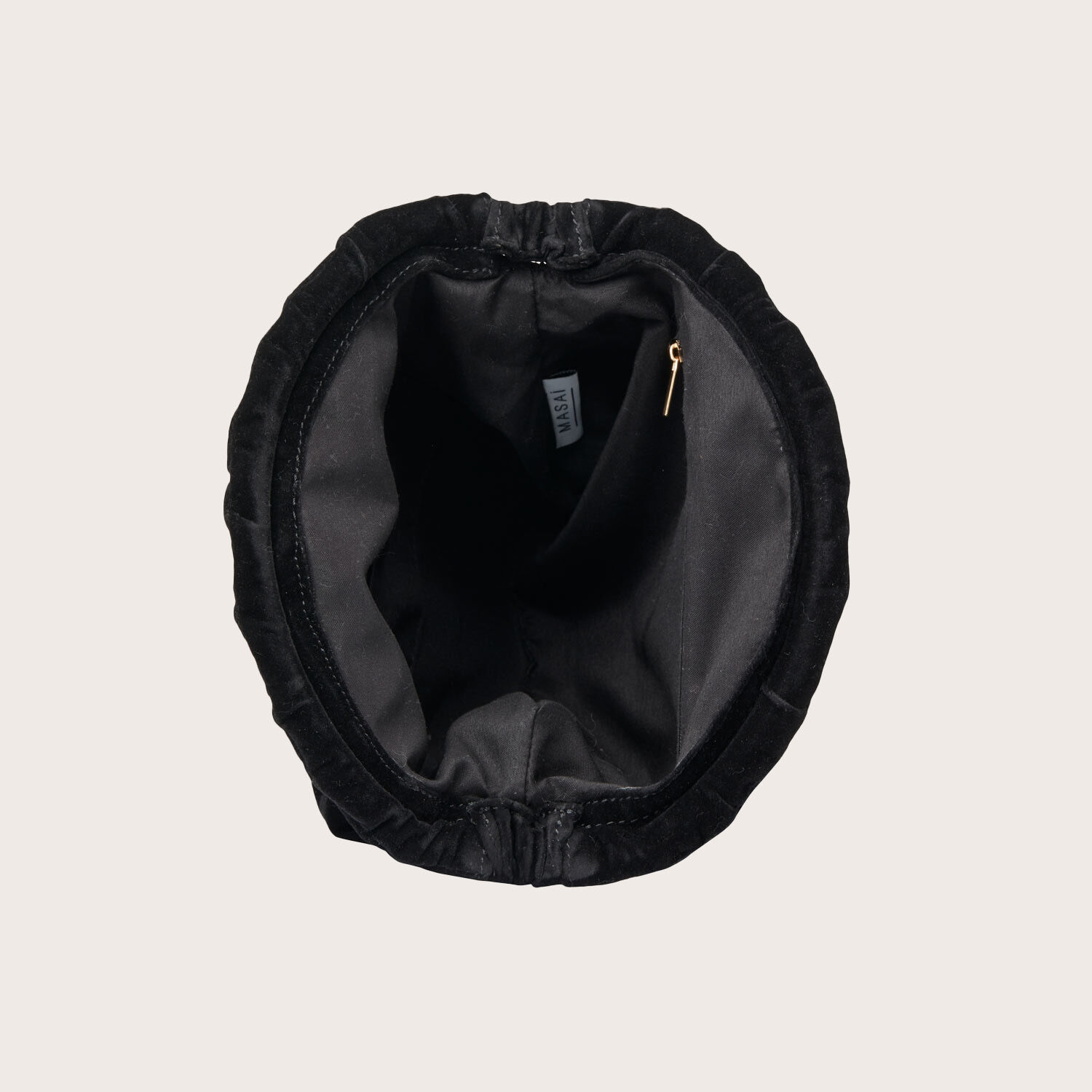 ROSELYNN VELOURS-CLUTCH, Black