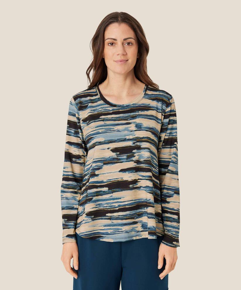 Shirt Mit Rundem Hals, Blue Fog