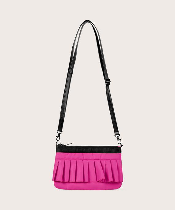 Nylontasche mit Rüschen, Fuchsia Red