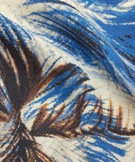 Bedrucktes Viskosekleid Mit V-ausschnitt, Della Blue
