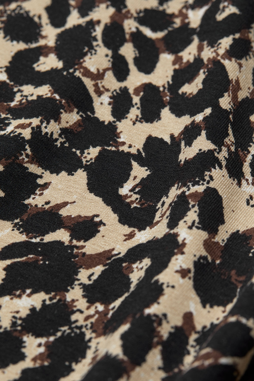 Jersey-Tunika mit Leopardenmuster, Sand