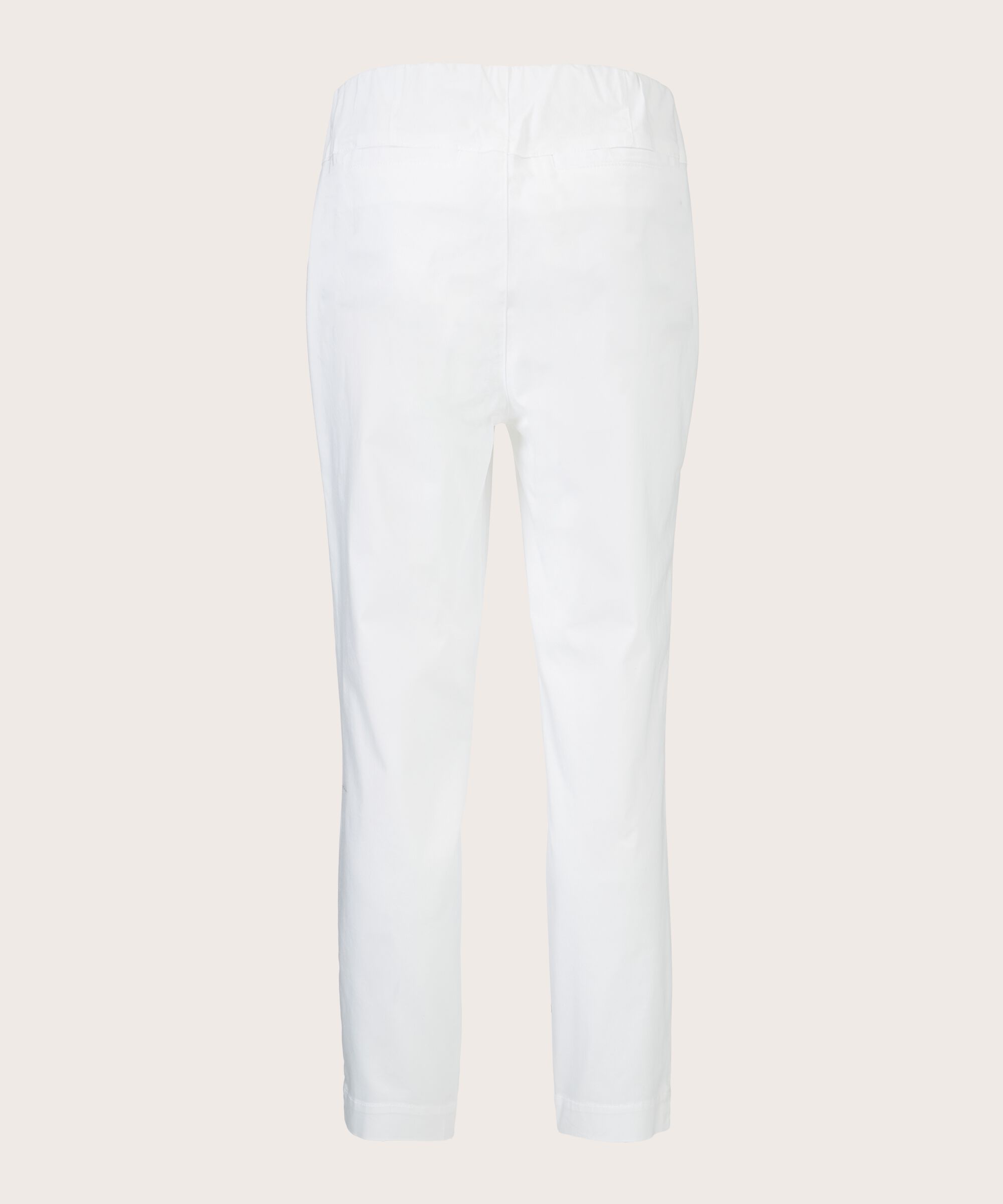 POPPY CROPPED HOSE, White