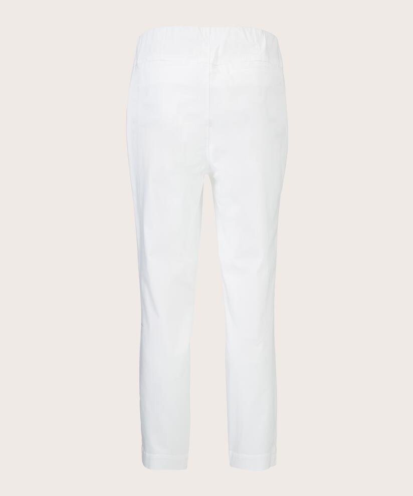 POPPY CROPPED HOSE, White