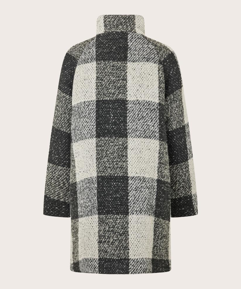 Mantel aus Wollmischung, Black