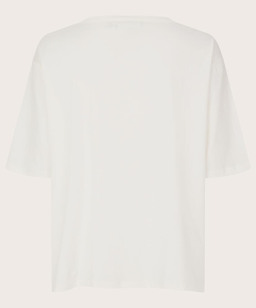 Bedrucktes Baumwoll-t-shirt Mit Rundhals, Jet Stream