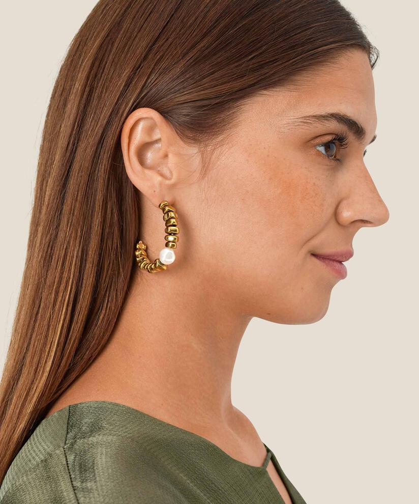 Ohrringe mit goldenen Perlen, Gold