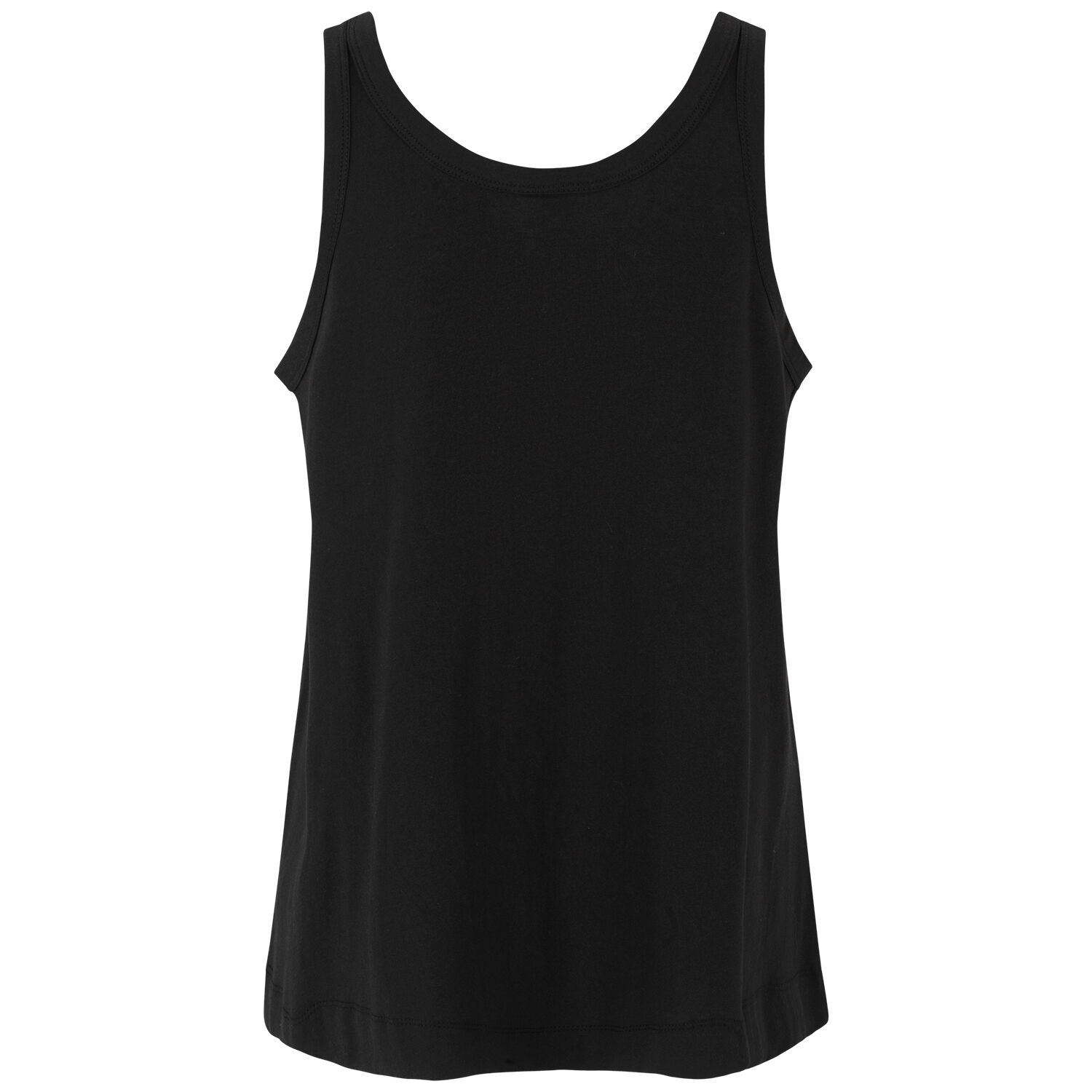 Tanktop aus Baumwolle mit Rundhalsausschnitt, Black