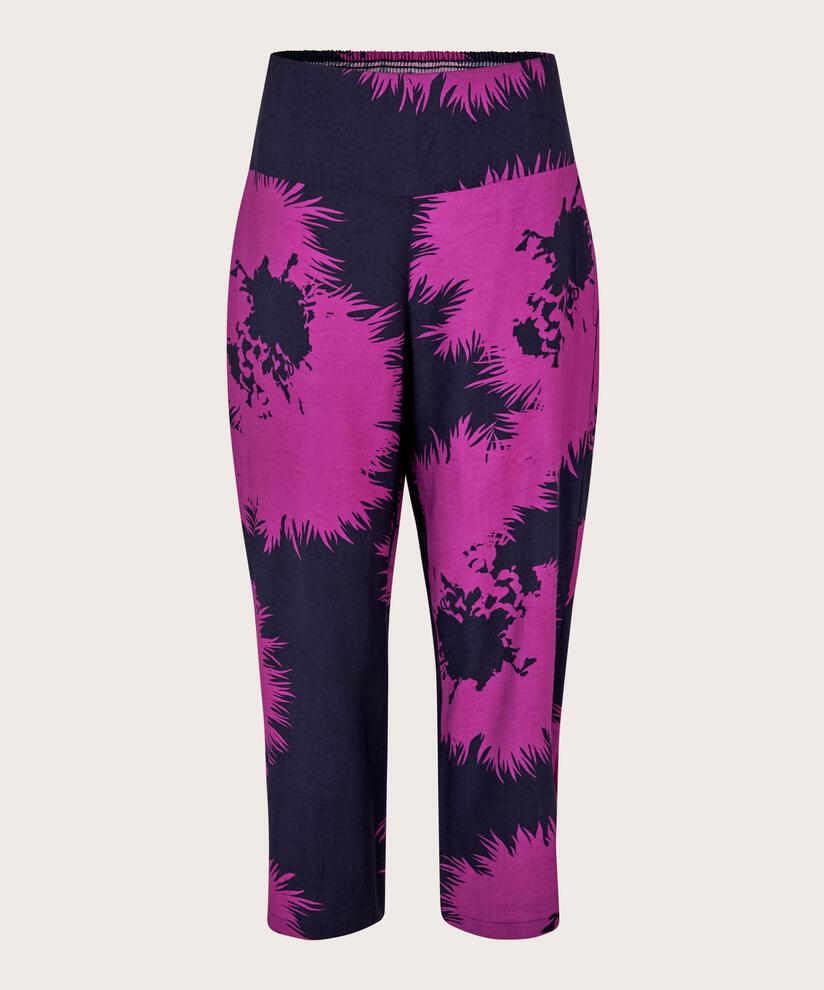 Viskosehose mit Smok hinten, Wild Aster