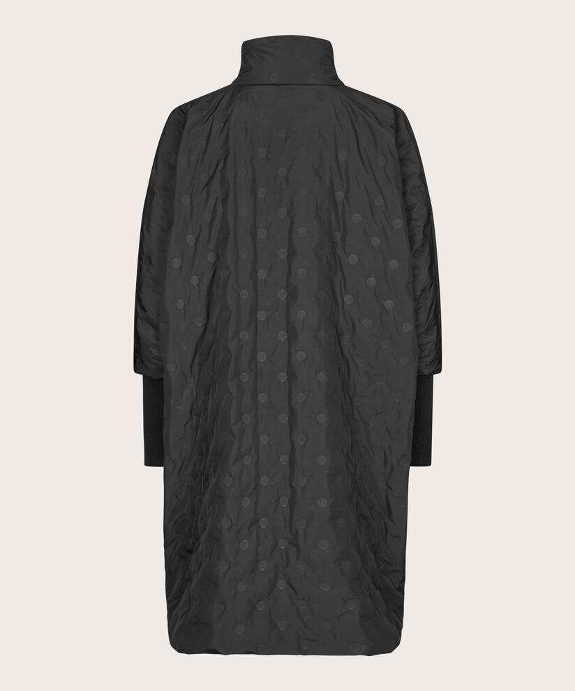 Übergangsmantel mit Knopfverschluss, Black