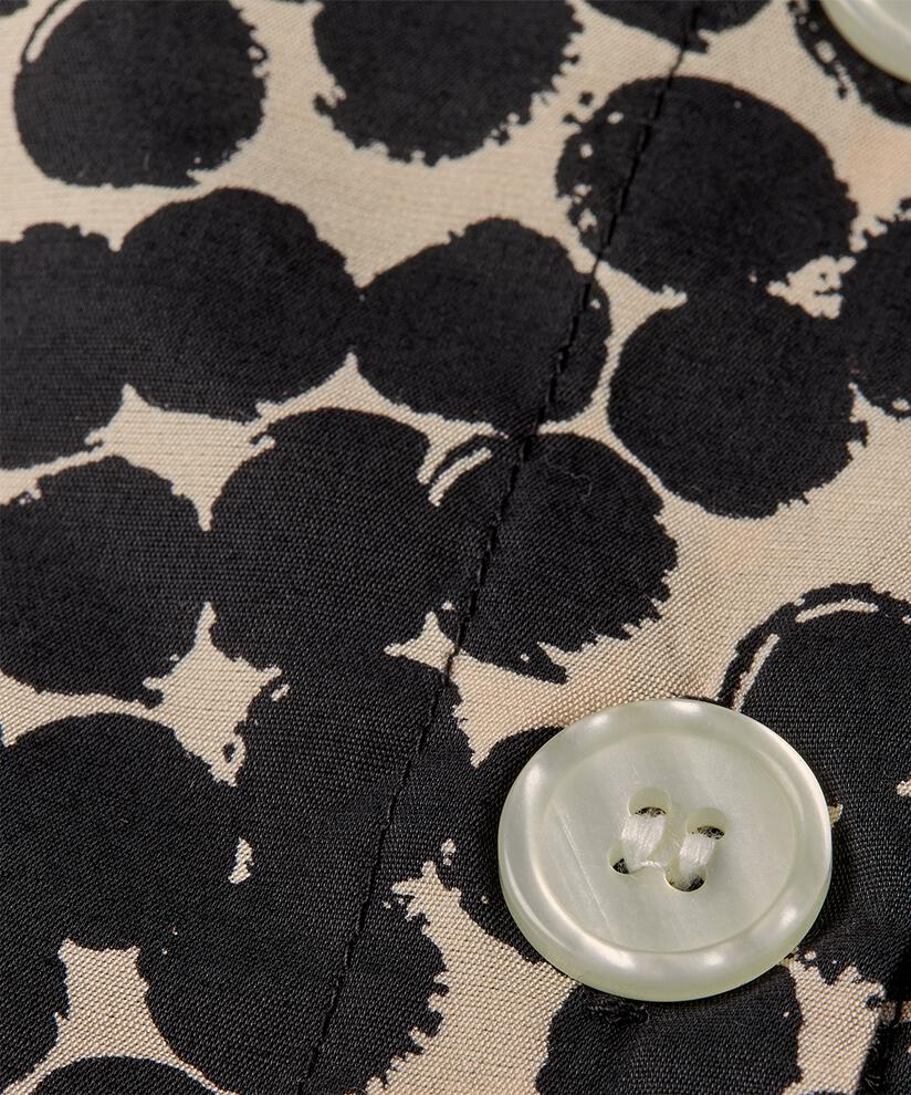 Bedrucktes Hemd aus Viskose mit Dreiviertelärmeln, Fog