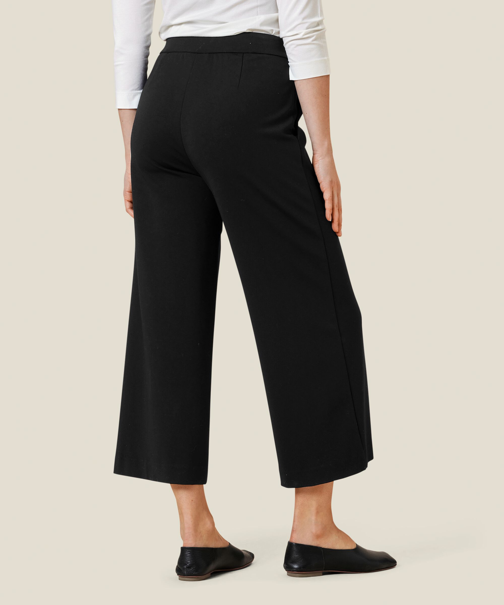 Schwere Jerseyhose Mit Taschen, Black