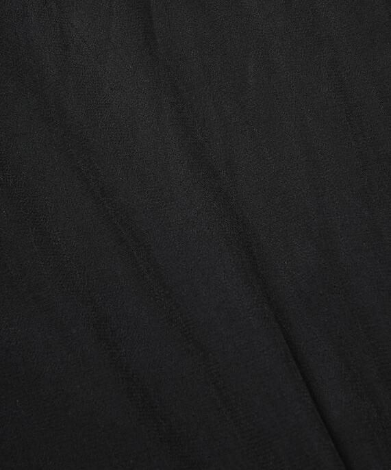 Viskosekleid mit Rundhalsausschnitt und Rüschen, Black