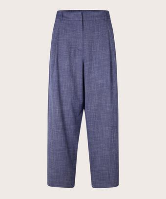 Hose mit Eingrifftaschen und Bügelfalten vorne, Navy Blazer