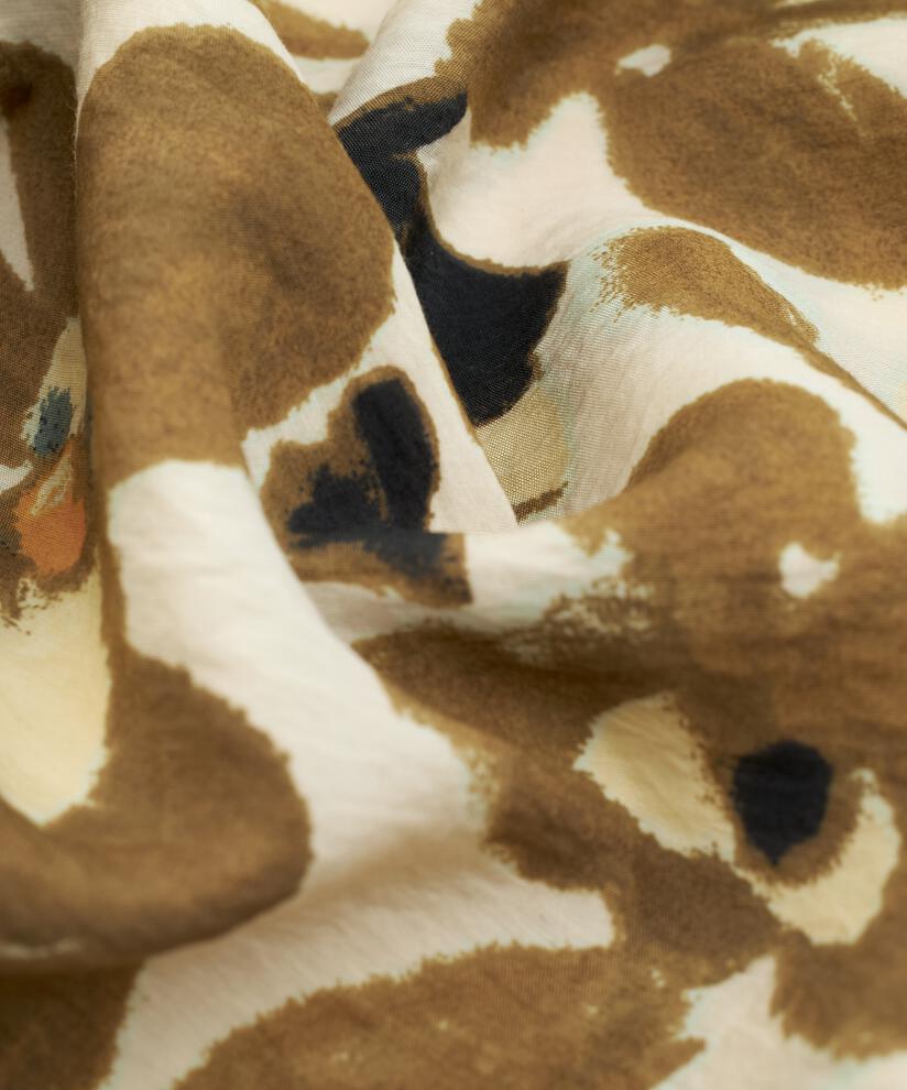 Viskosebluse mit V-Ausschnitt und Falten auf der Rückseite, Dull Gold