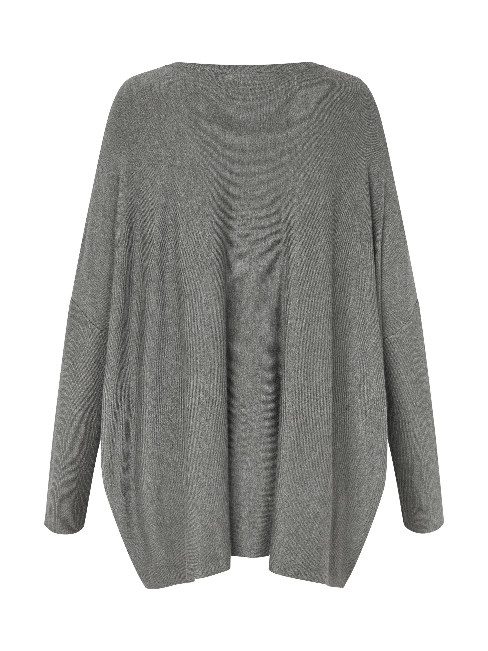 Oversize-pullover Mit Schmalen &Auml;rmeln, M. Grey mel.