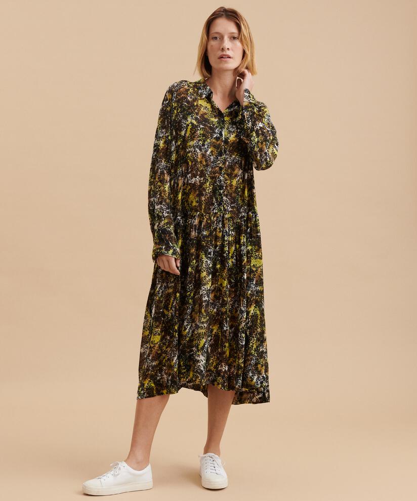 Kleid aus helltransparenter Viskose, Green Sheen