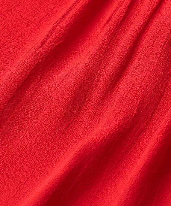 Viskosebluse mit V-Ausschnitt und Rüschen, Scarlet Sage