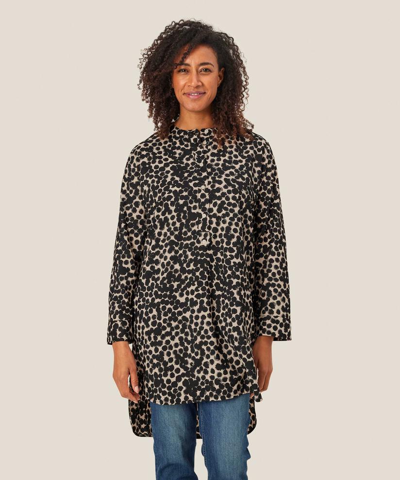 Viskose-Tunika mit Knöpfen und Eingrifftaschen, Fog