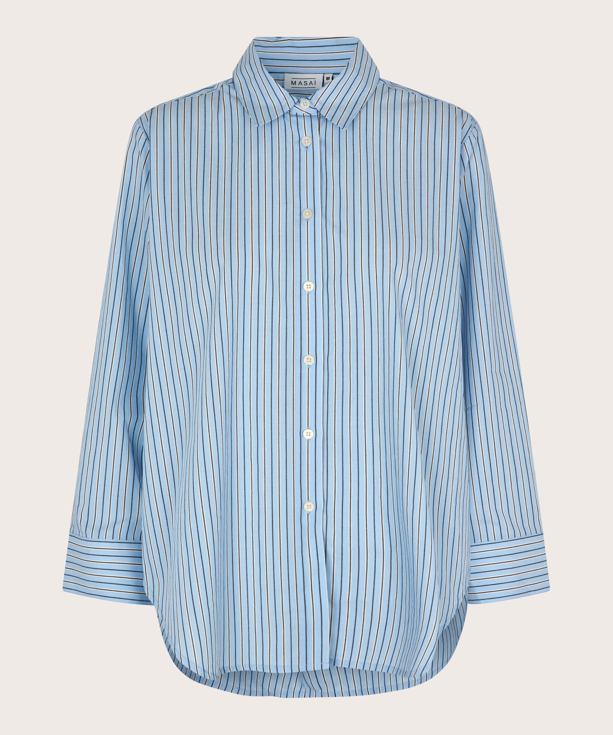 Button-down-hemdbluse Aus Baumwolle, Ashley Blue