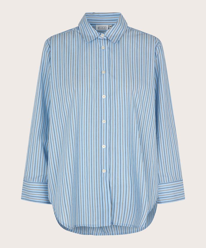 Button-down-hemdbluse Aus Baumwolle, Ashley Blue