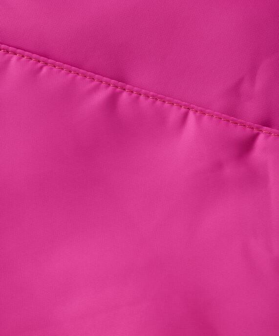 Nylontasche mit Rüschen an der Seite, Fuchsia Red
