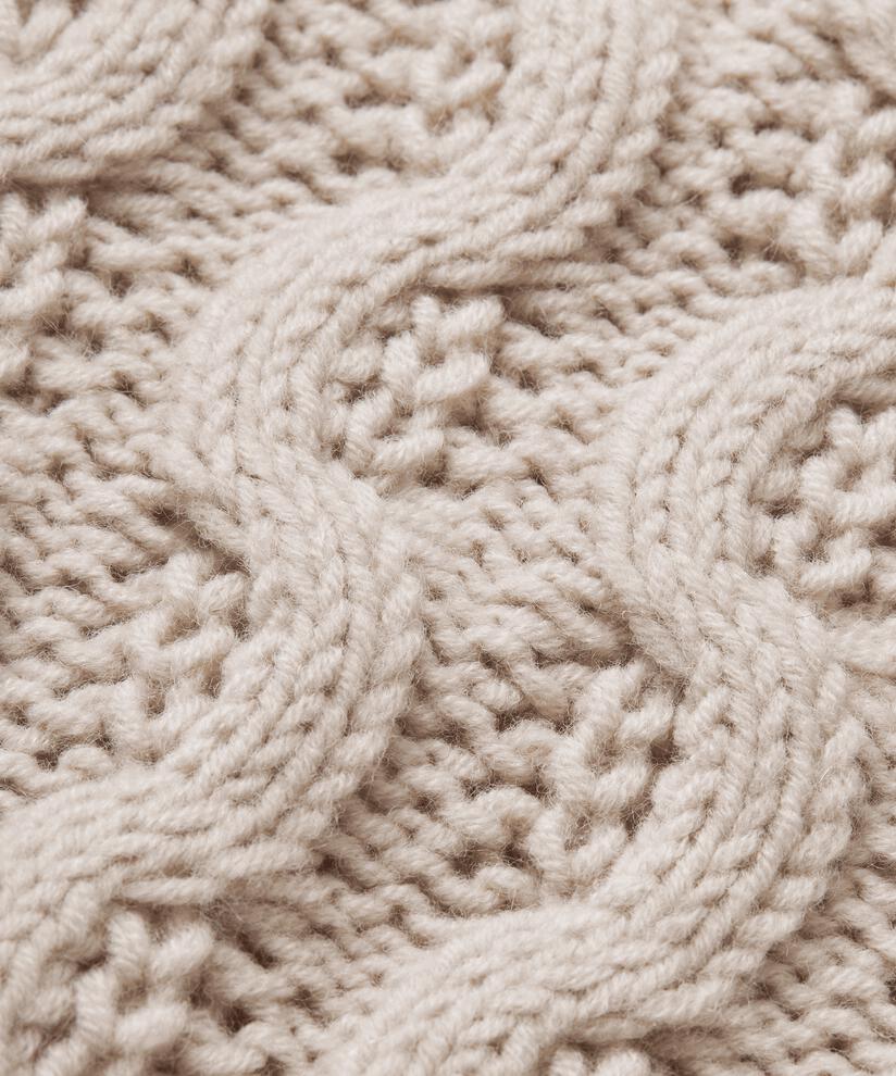 Strickjacke mit Zopfmuster, Silver Cloud