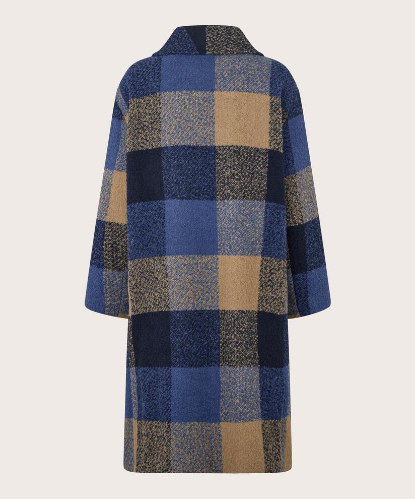 Mantel aus Wollmischung mit Thermofutter, Navy Blazer