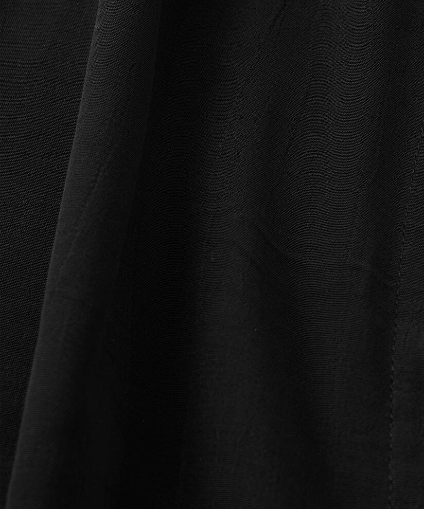 Hemdblusenkleid Aus Viskose Mit Dreiviertelärmeln, Black