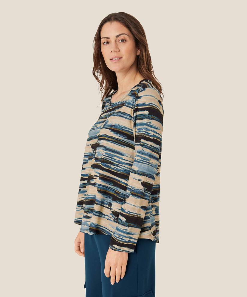 Shirt Mit Rundem Hals, Blue Fog