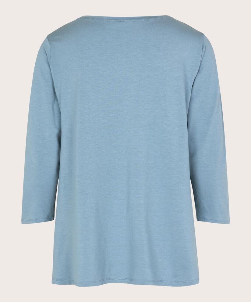Shirt mit rundem Hals, Ashley Blue