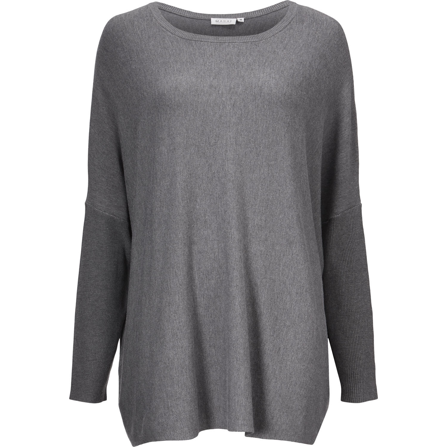 Oversize-pullover Mit Schmalen &Auml;rmeln, M. Grey mel.