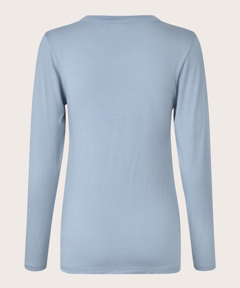Shirt Mit Rundem Hals, Blue Fog