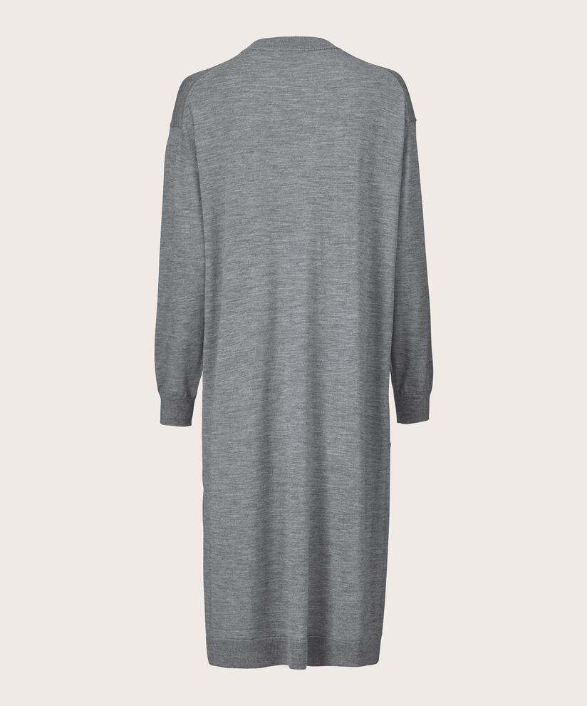 Strickkleid mit Rollkragen und Schlitzen, M. Grey mel.