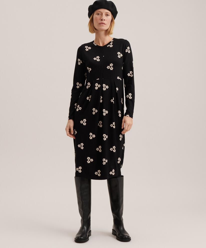 Tulpenkleid mit Reißverschluss, Black